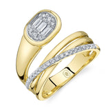 0.33CT DIAMOND BAGUETTE BRIDGE RING