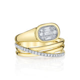 0.33CT DIAMOND BAGUETTE BRIDGE RING