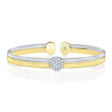 0.28CT DIAMOND PAVE CIRCLE BANGLE