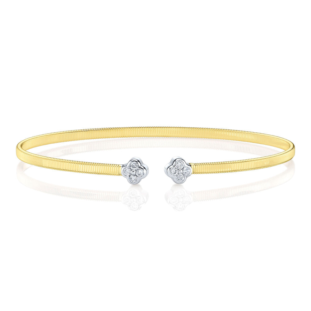 0.19CT DIAMOND CLOVER BANGLE