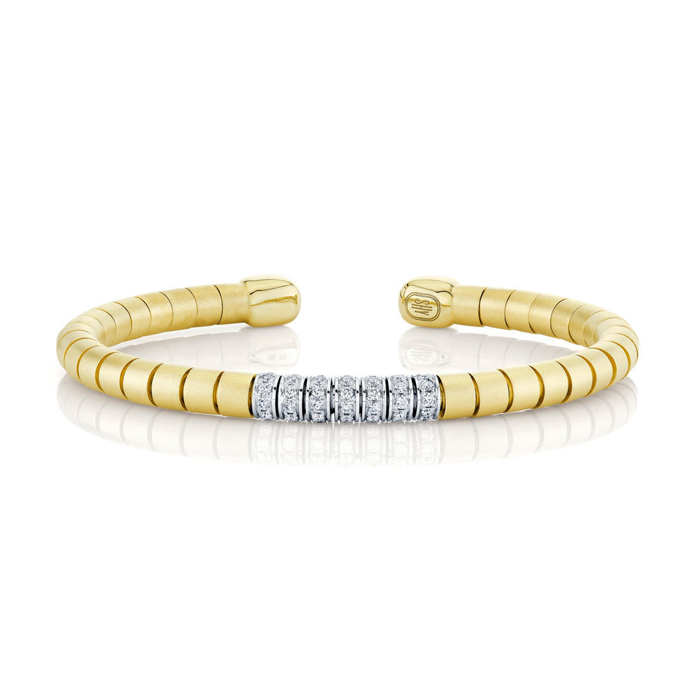 0.93CT DIAMOND MATTE MEN'S CUFF BRACELET