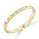 0.45CT DIAMOND GEO CUT MATTE MEN'S CUFF BRACELET