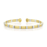 0.45CT DIAMOND BAGUETTE GEO CUT MATTE MEN'S CUFF BRACELET
