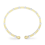 0.45CT DIAMOND BAGUETTE GEO CUT MATTE MEN'S CUFF BRACELET