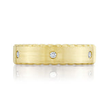 0.23CT DIAMOND MATTE OMNIFIT MEN'S BAND 6.1MM SZ 9.5-10.5