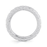 0.30CT DIAMOND GEO CUT MATTE OMNIFIT MEN'S BAND 5MM SZ 9.5-10.5