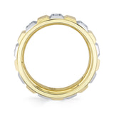0.46CT DIAMOND GEO CUT MATTE OMNIFIT MEN'S BAND 7.1MM SZ 9.5-10.5