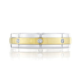 0.15CT DIAMOND MATTE OMNIFIT MEN'S BAND 5.9MM SZ 9.5-10.5