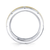0.15CT DIAMOND MATTE OMNIFIT MEN'S BAND 5.9MM SZ 9.5-10.5