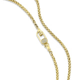 0.06CT DIAMOND MEN'S WHEAT CHAIN 2.5MM 22"