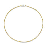 0.10CT DIAMOND MEN'S BOX CHAIN 3.4MM 22"