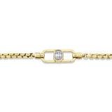 0.10CT DIAMOND MEN'S BOX CHAIN 3.4MM 22"