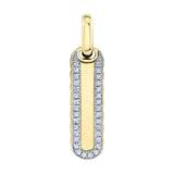 0.22CT DIAMOND BAR DOG TAG PENDANT