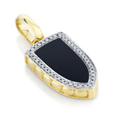 0.12CT DIAMOND & 1.01CT BLACK ONYX PENDANT