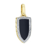 0.12CT DIAMOND & 1.01CT BLACK ONYX PENDANT