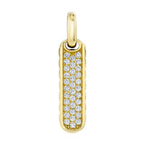 0.48CT DIAMOND BAR DOG TAG PENDANT
