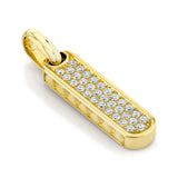 0.48CT DIAMOND BAR DOG TAG PENDANT