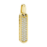 0.48CT DIAMOND BAR DOG TAG PENDANT