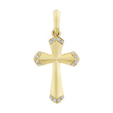 0.22CT DIAMOND CROSS MATTE PENDANT