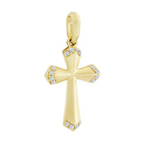 0.22CT DIAMOND CROSS MATTE PENDANT