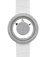 Brilliant Mystery Pave Diamonds White Gold 38mm Watch