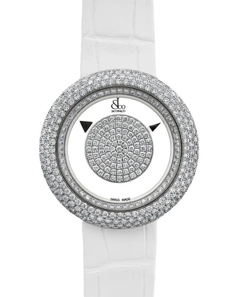 Brilliant Mystery Pave Diamonds White Gold 38mm Watch