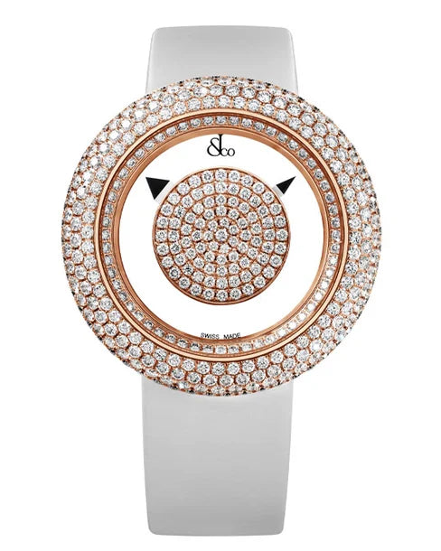Brilliant Mystery Pave Diamonds Rose Gold 38mm Watch