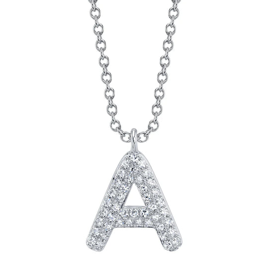 Diamond Initial Necklaces