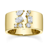 0.61CT DIAMOND EMERALD OVAL PEAR RING
