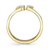 0.61CT DIAMOND EMERALD OVAL PEAR RING