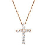0.32CT DIAMOND CROSS NECKLACE