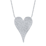 0.83CT DIAMOND PAVE HEART NECKLACE