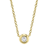 0.05CT DIAMOND BEZEL NECKLACE