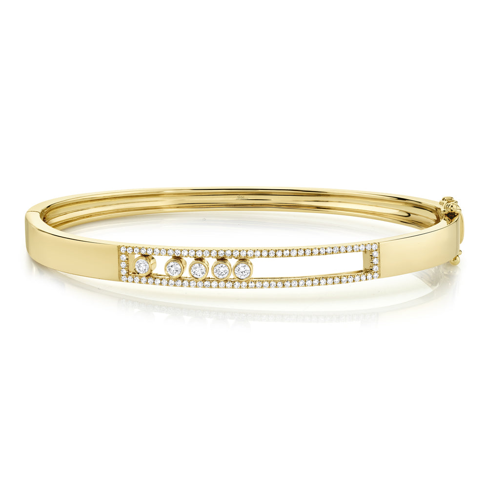0.42CT DIAMOND BEZEL SLIDER BANGLE