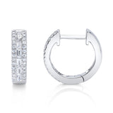 0.34CT DIAMOND BAGUETTE HUGGIE EARRING