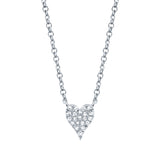 0.05CT DIAMOND PAVE HEART NECKLACE