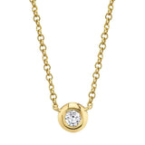 0.10CT DIAMOND BEZEL NECKLACE