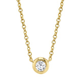0.20CT DIAMOND BEZEL NECKLACE