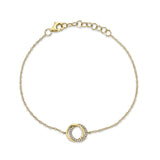 0.07CT DIAMOND LOVE KNOT CIRCLE BRACELET