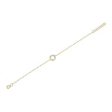 0.07CT DIAMOND LOVE KNOT CIRCLE BRACELET