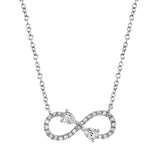 0.22CT DIAMOND PEAR INFINITY NECKLACE