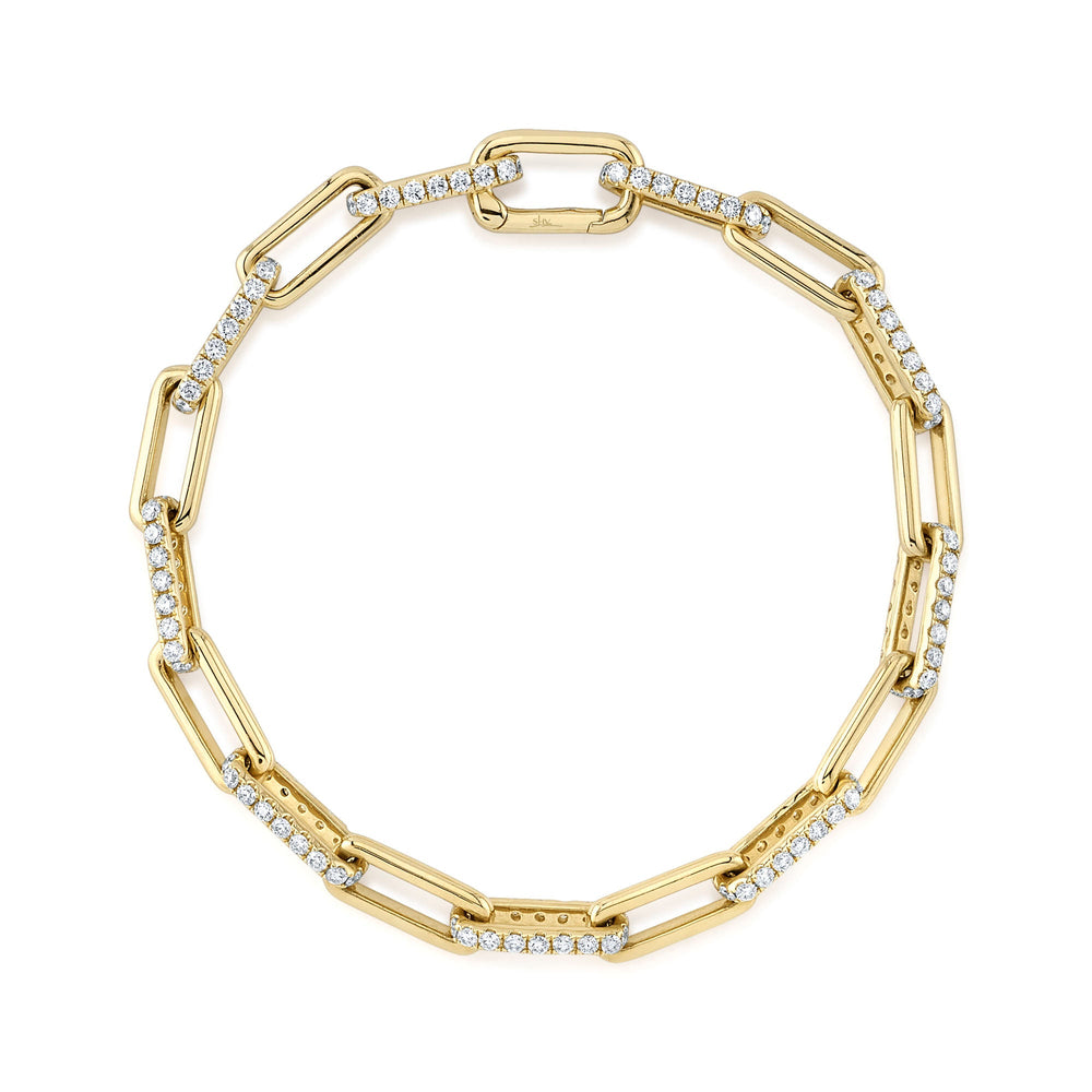 2.21CT DIAMOND PAPER CLIP LINK BRACELET