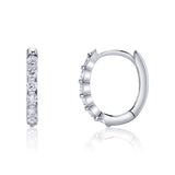0.26CT DIAMOND OVAL HUGGIE EARRING