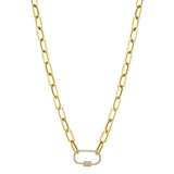 0.23CT DIAMOND PAPER CLIP LINK NECKLACE