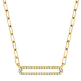 0.26CT DIAMOND PAPER CLIP LINK NECKLACE