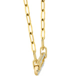 0.26CT DIAMOND PAPER CLIP LINK NECKLACE