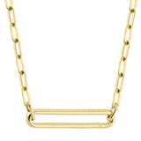 0.26CT DIAMOND PAPER CLIP LINK NECKLACE
