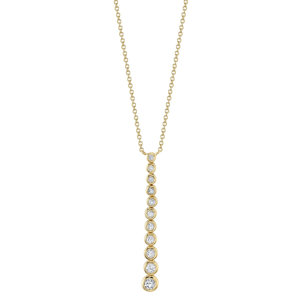 0.37CT DIAMOND BEZEL JOURNEY NECKLACE