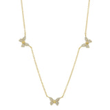 0.23CT DIAMOND BUTTERFLY NECKLACE