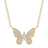 0.23CT DIAMOND MARQUISE BUTTERFLY NECKLACE
